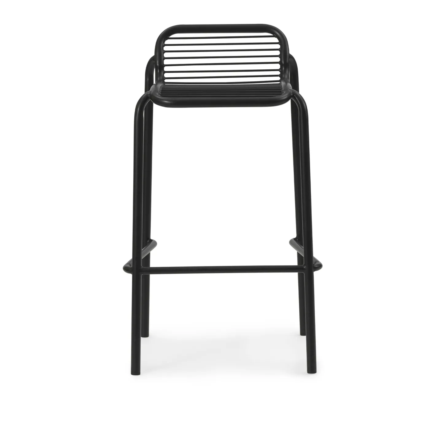 Normann Copenhagen - Vig Barstool 75 cm - Black - Barstolar utomhus - Simon Legald - Svart - Metall