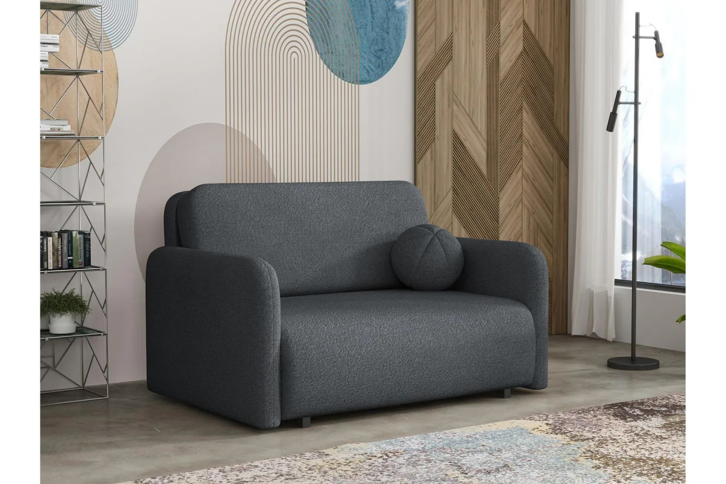 Ajmeri Bäddsoffa 2-sits i Bouclé - Grå