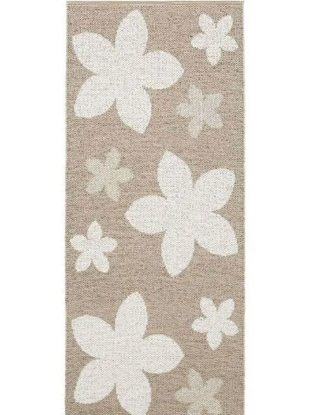 Plastmatter - Horredsmattan Flower (beige) (Størrelse: 150 x 150 cm)