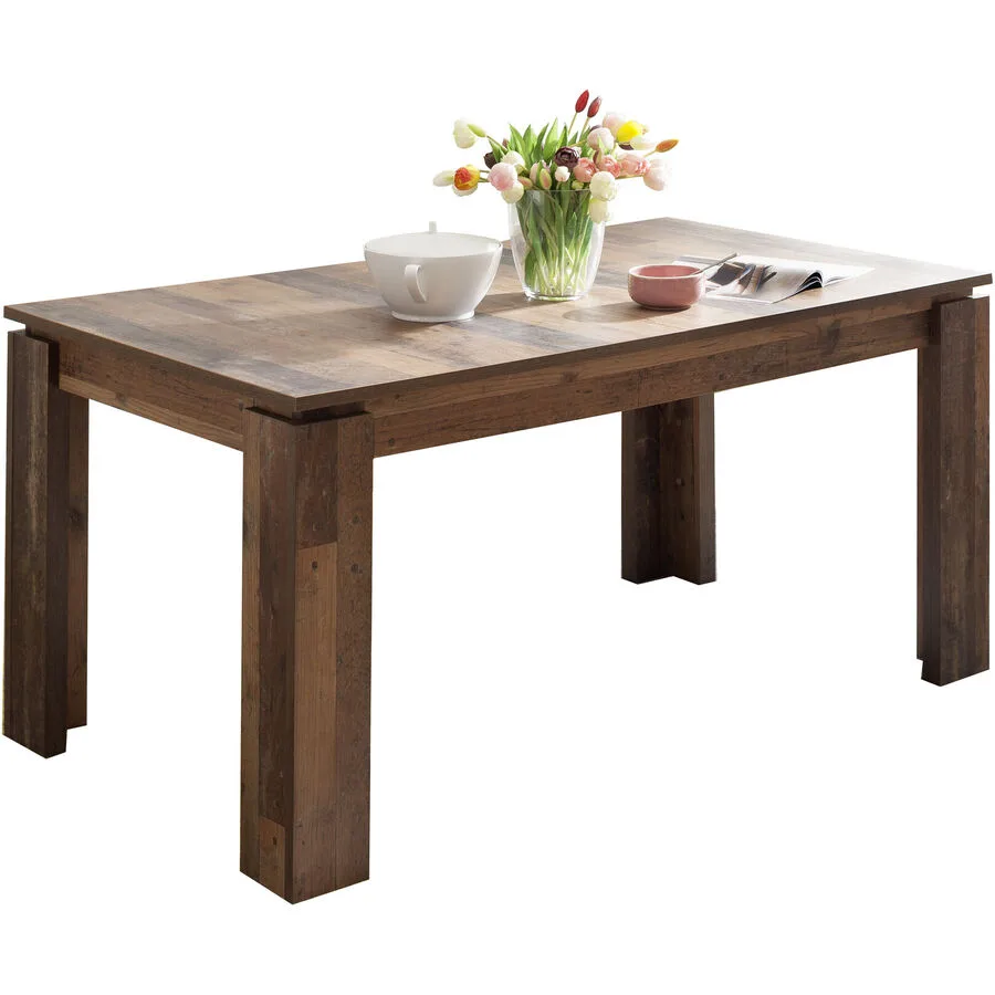 Esstisch Lazar holzfarben Holzwerkstoff B 200 T 90 cm