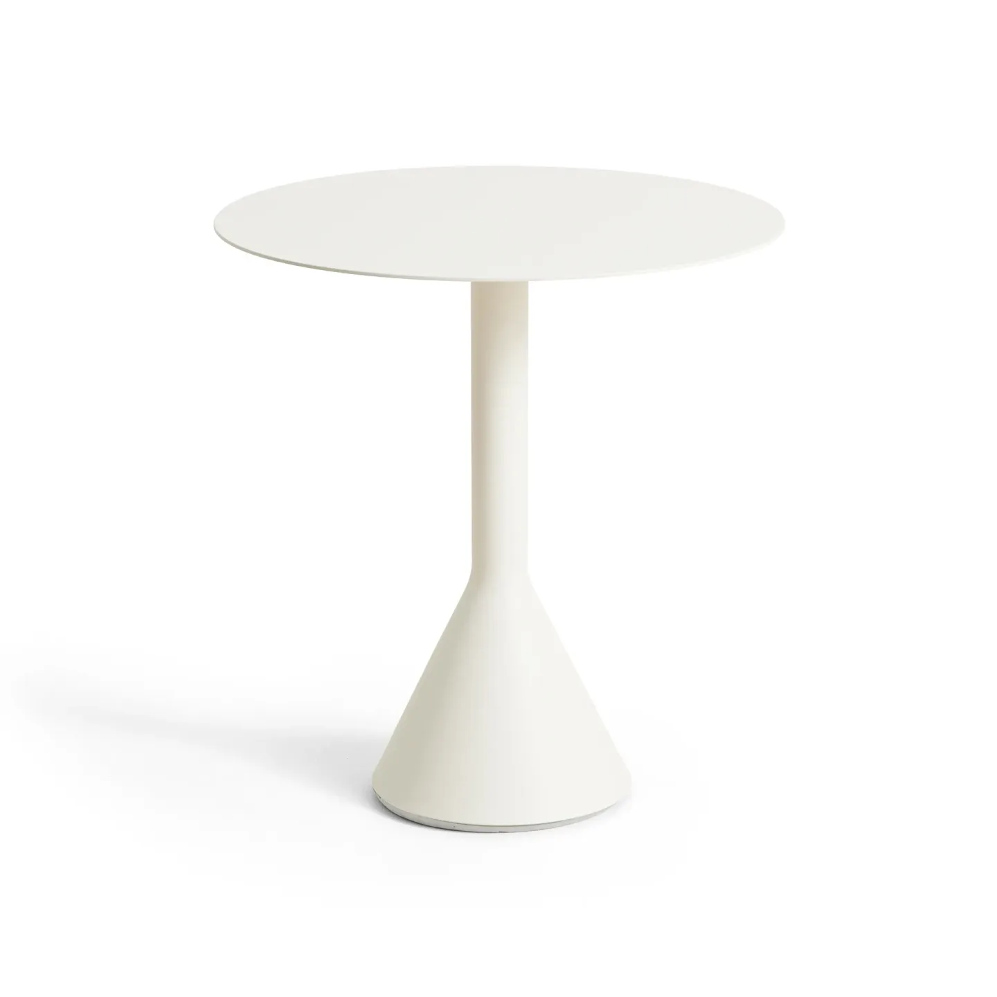 HAY Palissade Cone runder Café-Tisch Cream white, Ø70 cm