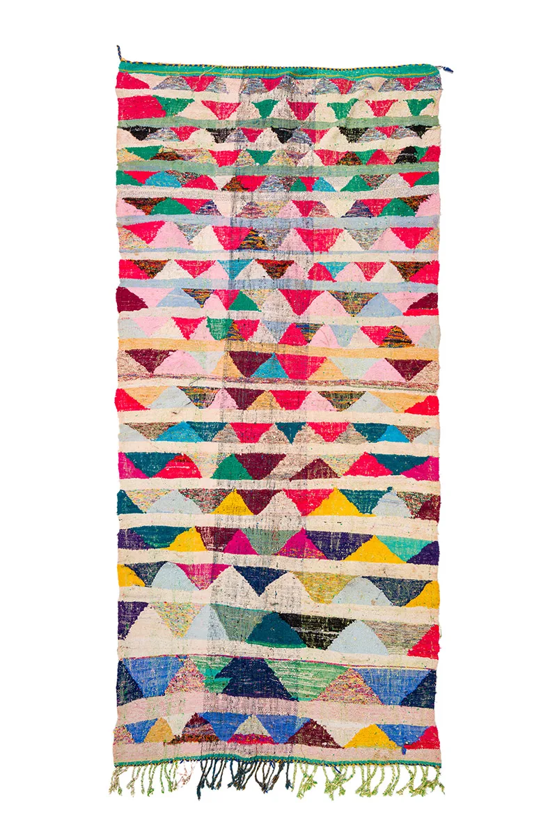 Marokkansk Boucherouite-teppe 145 x 330 cm (Størrelse: 145 x 330 cm)