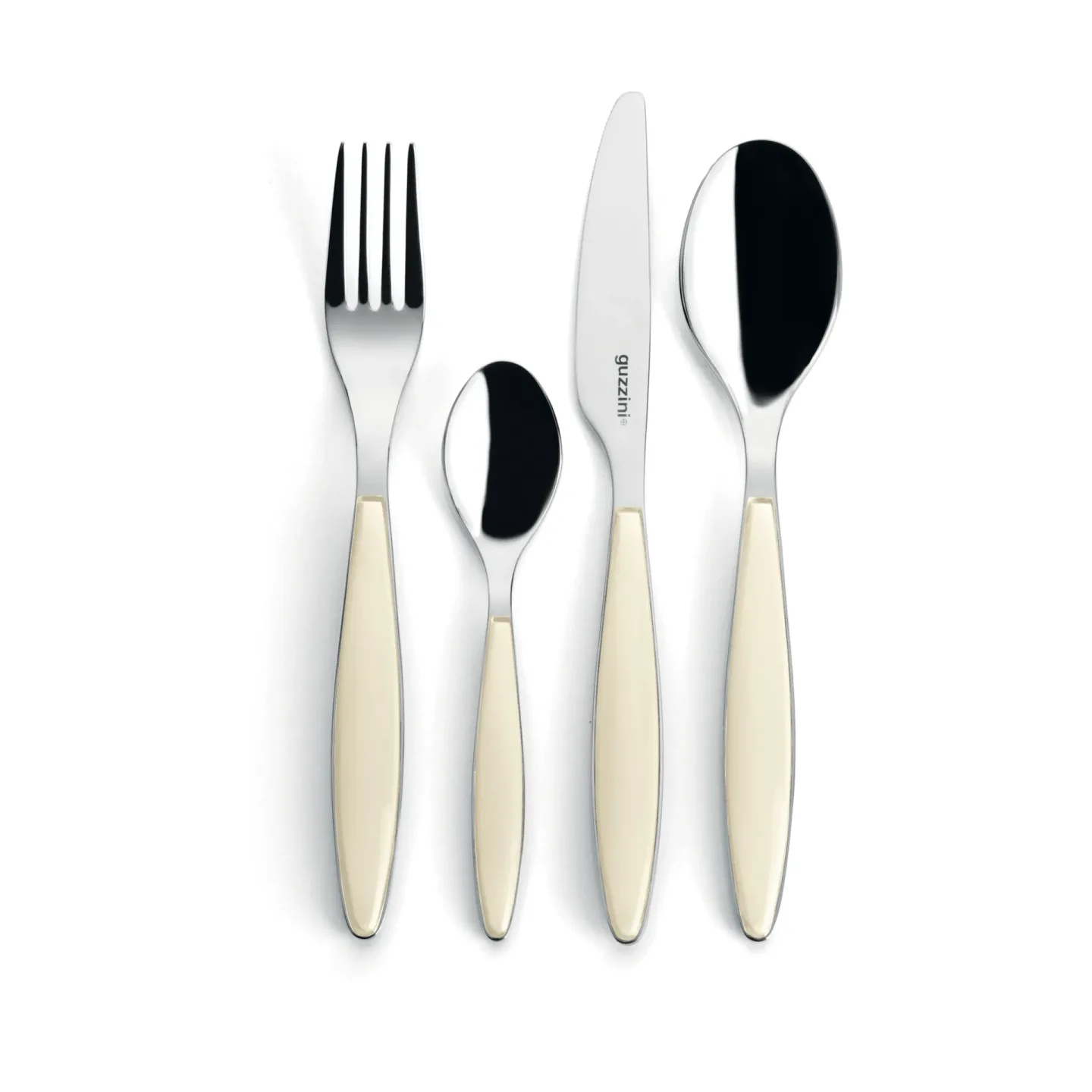 Guzzini Feeling Besteckset Cream, 24 Teile