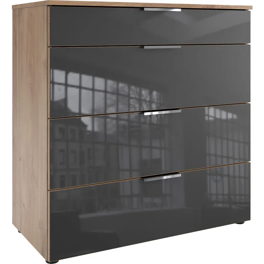 Kommode Sanko Plankeneiche/graphit Holzwerkstoff B 81 H 84 cm