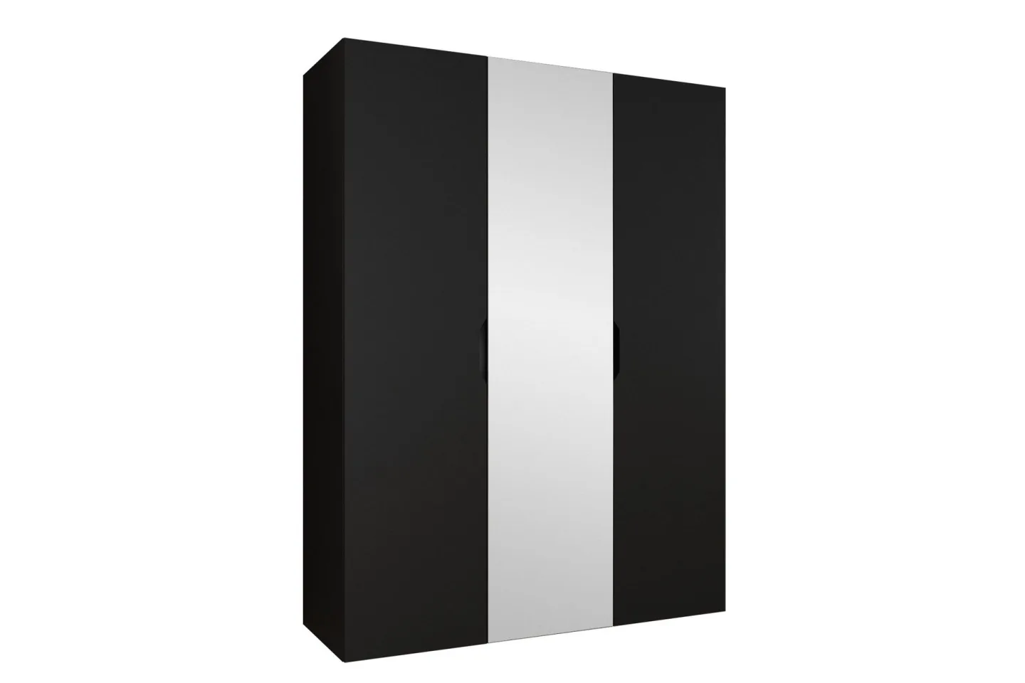 Abano Garderob m. Spegel 52x202 cm - Svart