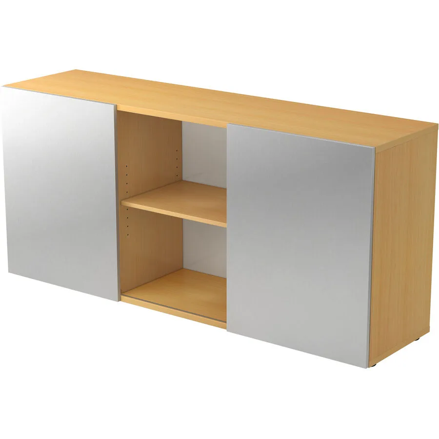 Aktenschrank Office Buche Dekor, Silber Holzwerkstoff B 160 cm H 74.8 cm