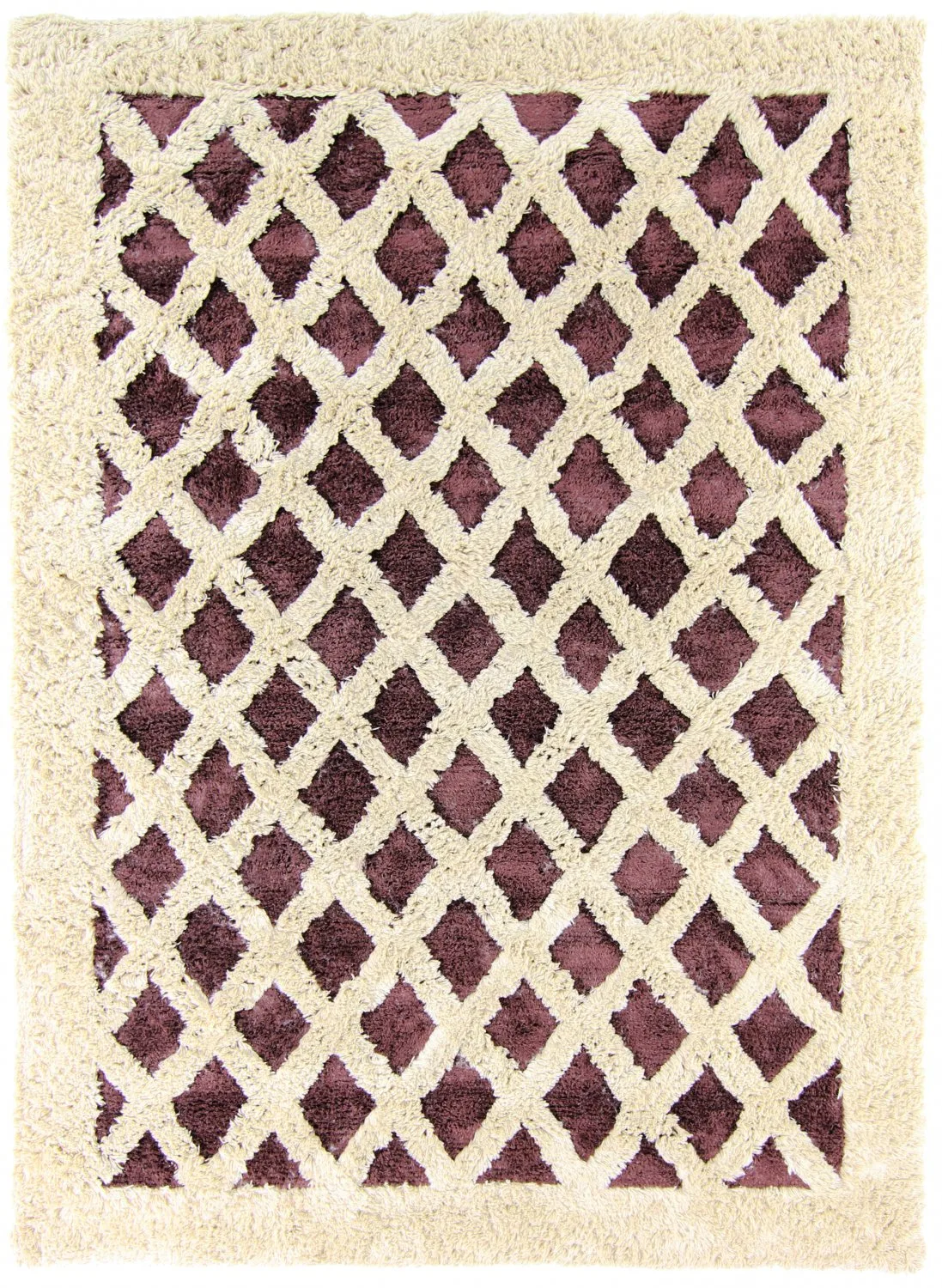 Ullteppe - Kara (brun/offwhite) (Størrelse: 200 x 290 cm)