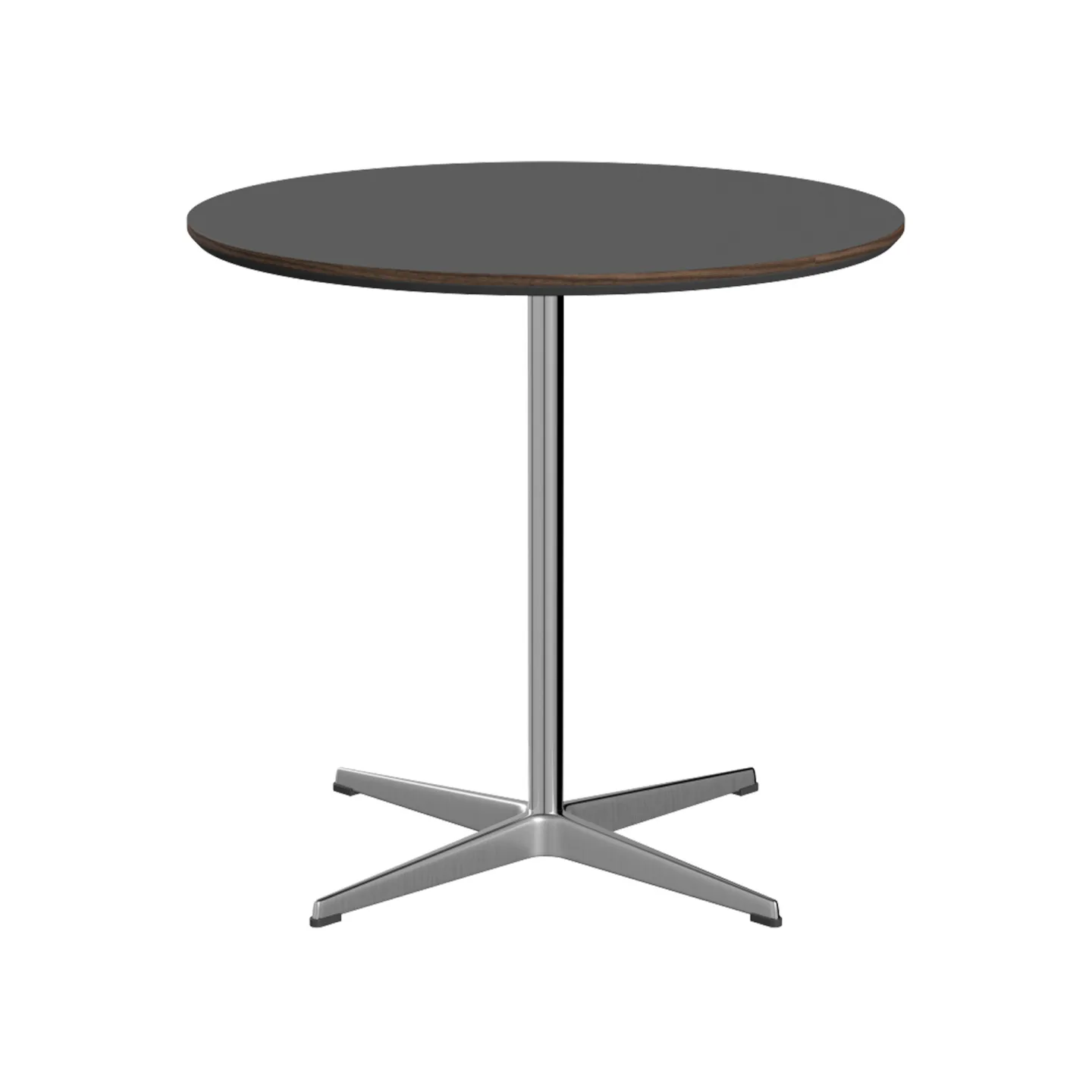 Fritz Hansen - A622 Cirkulär, Ø75 cm, Laminat, Grey Efeso, 4-grenad stjärnfot - Matbord - Arne Jacobsen,Piet Hein - Grå - Laminat/Metall