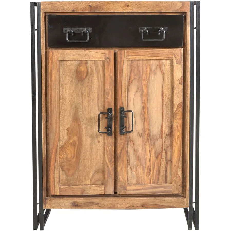 Highboard Ecuador natur Holz Massivholz B 75 H 110 cm - Material: Akazienholz und Metall