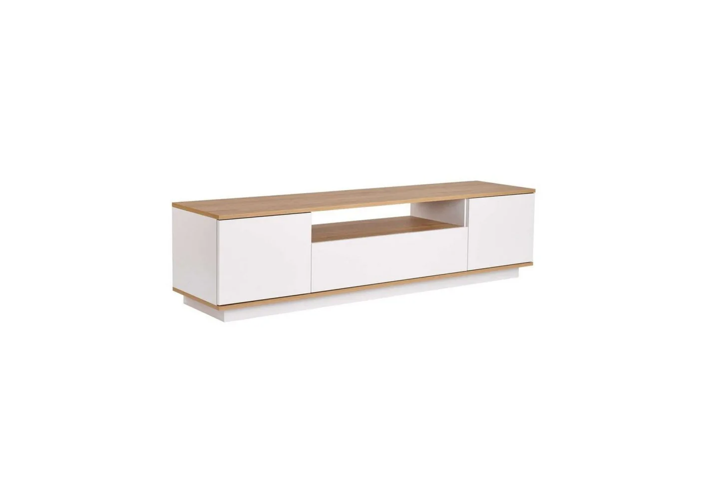 Meni Tv-bänk 180 cm - Natur/Vit