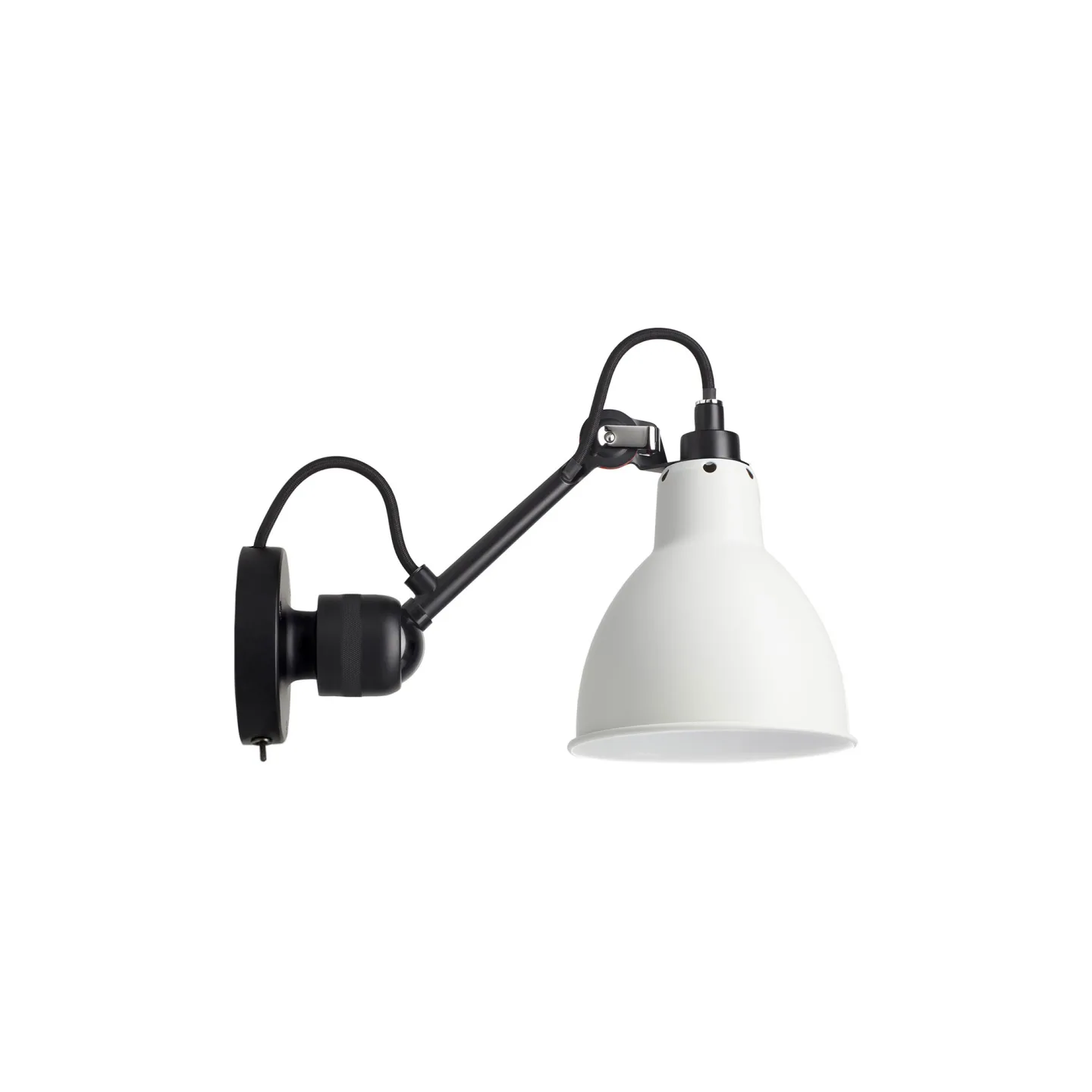 304SW Vägglampa Svart/Vit - Lampe Gras - Vardagsrum - Design - Metall