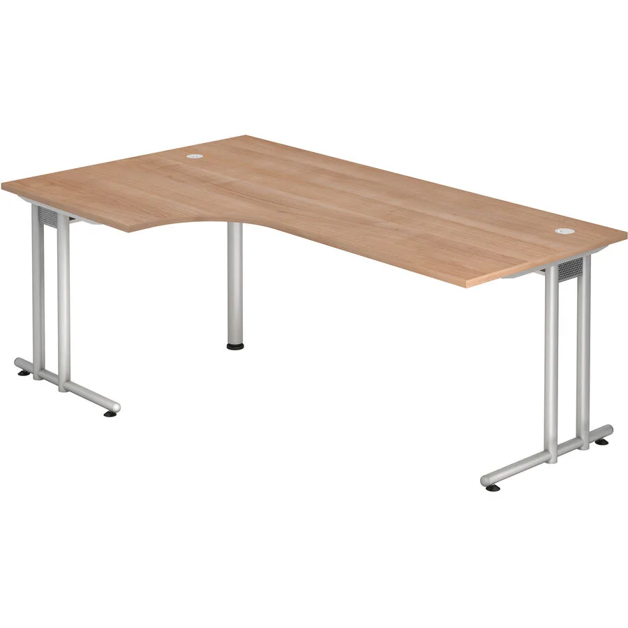 Schreibtisch Office nussbaum Holzwerkstoff B 200 T 120 cm