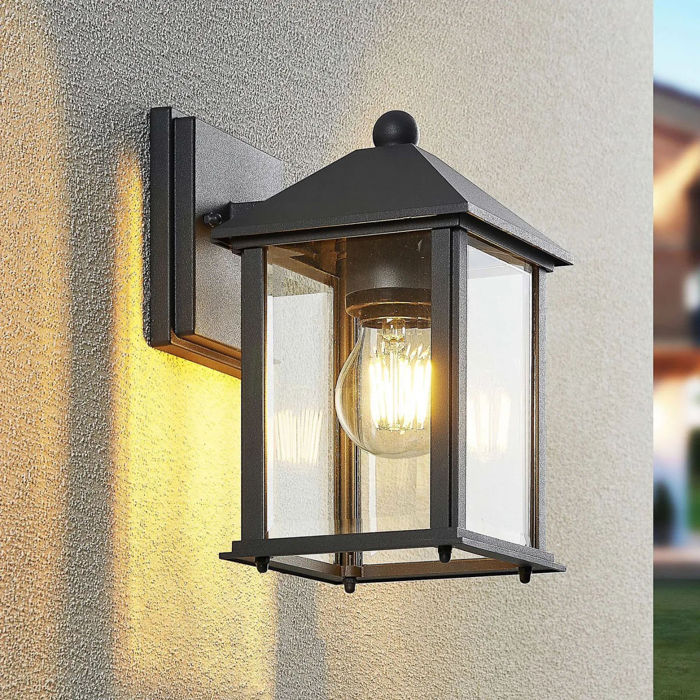 Giavanna Utomhus Vägglampa H23,3 Dark Grey - Lindby - Balkong - Modern - Glas - Med en ljuskälla