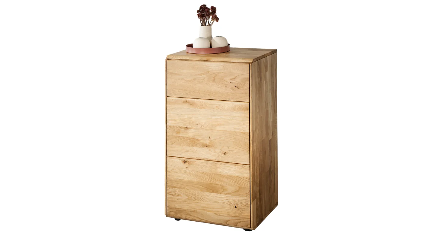 Kommode mit Schublade Wildeiche massiv geölt 51 cm - SKOV