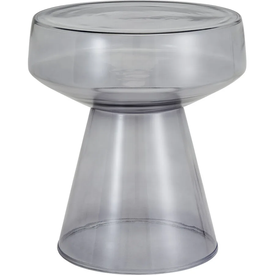 Beistelltisch Evelyne smoke Glas B 38 H 43 cm