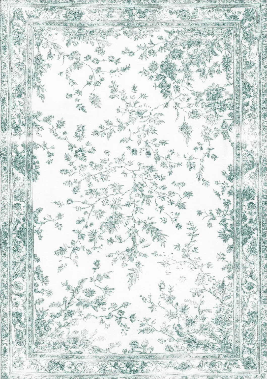 Wilton-teppe - Tulum (lyseblå/hvit) (Størrelse: 240 x 340 cm)