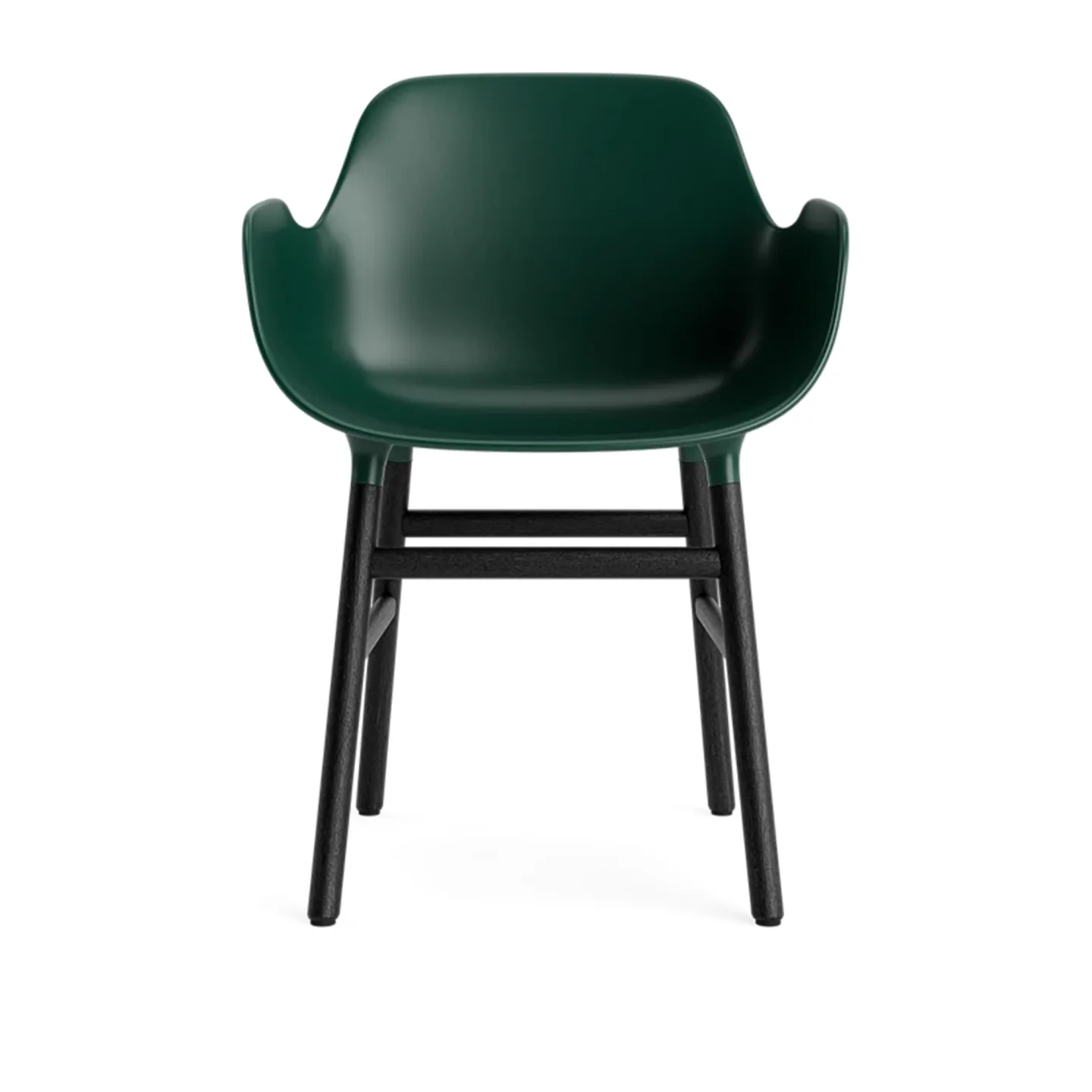 Normann Copenhagen - Form Armchair Black Oak Green - Matstolar - Simon Legald - Grön - Trä/Plast