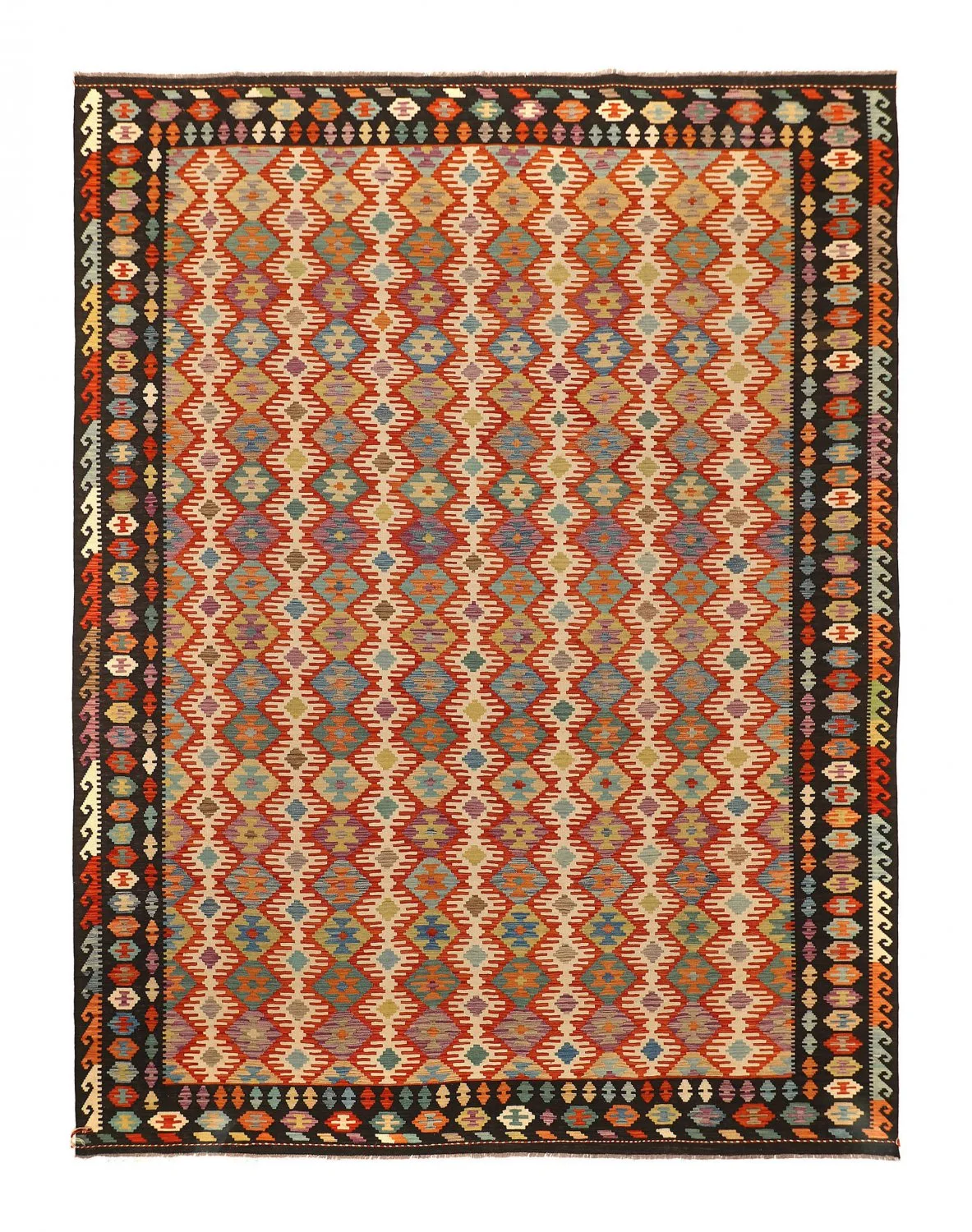 Orientalsk kelimteppe 391 x 302 cm (Størrelse: 391 x 302 cm)