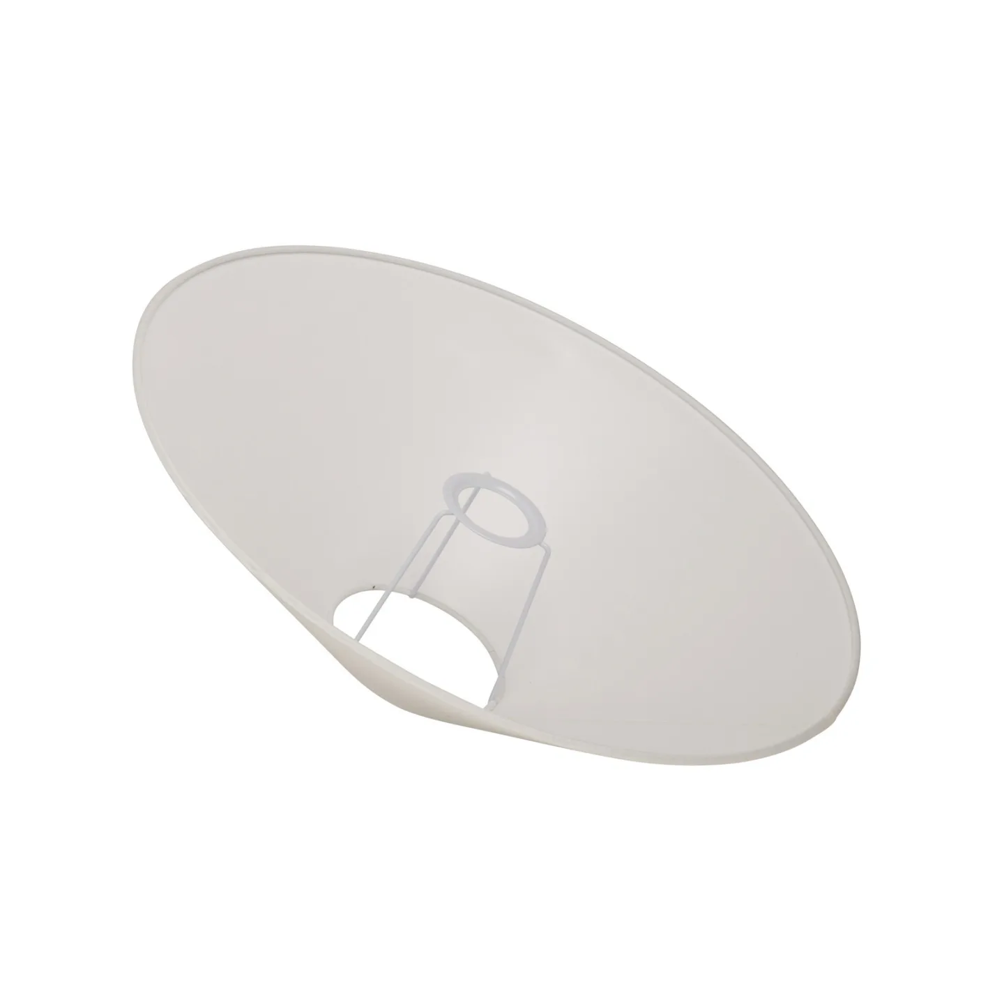 Basic flat lampeskjerm, hvit, Ø 42 cm, lin – Watt & Veke Watt & Veke - Design - Stoff / Tekstil