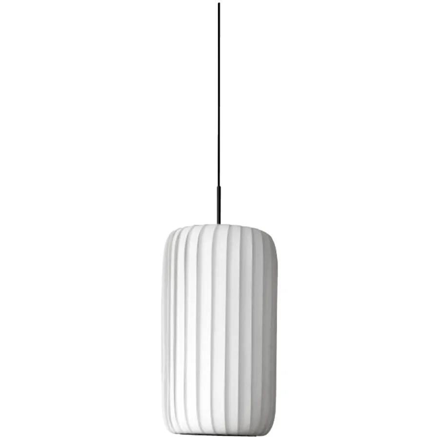 Tom Rossau Pendellampe Roncello Weiss Kunststoff/Papier 34 cm 75 cm - LED - Lichtfarbe: Extra warmweiss - Material: Kunststoff/Frischfasern -