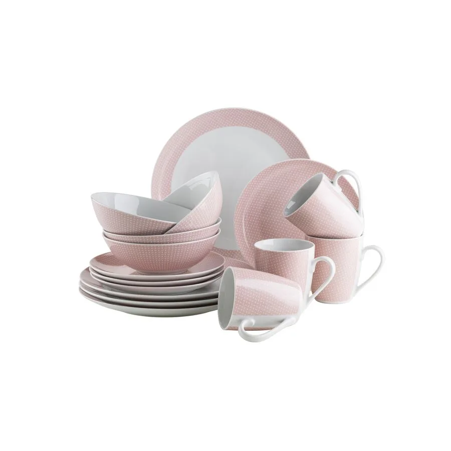MÄSER Geschirr-Set Kitchen Time II Rosa Porzellan