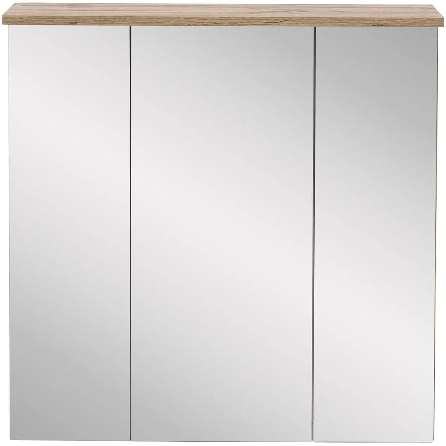Spiegelschrank Esja eiche landhaus Holzwerkstoff B 70.5 cm T 23.7 cm - Lichtfarbe: Helles Neutralweiss