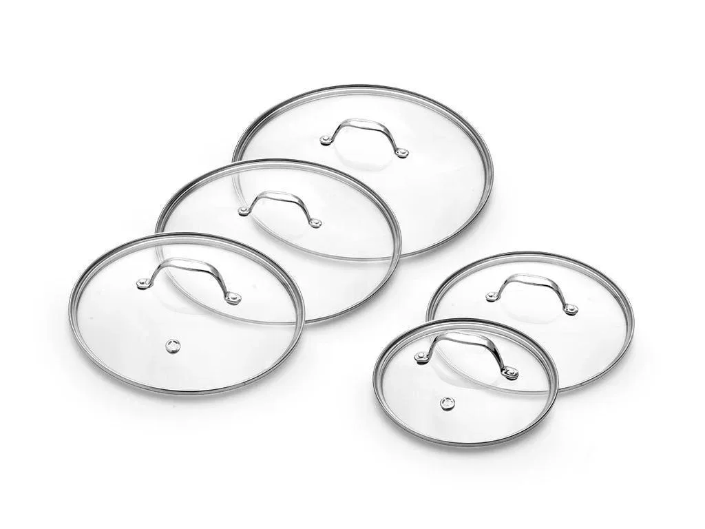 GLASDECKEL-SET 20/24/26/28/30 CM – 5-TEILIG