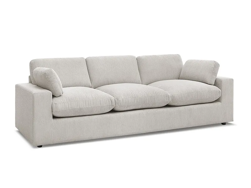 3er Sofa BOBOCHIC BELAIR Cord-Stoff beige