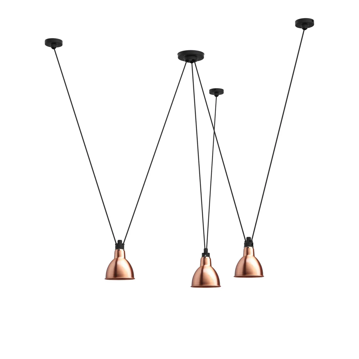DCWéditions - Les Acrobates De Gras 325 L Round Copper - Pendellampor - Bernard-Albin Gras - Koppar