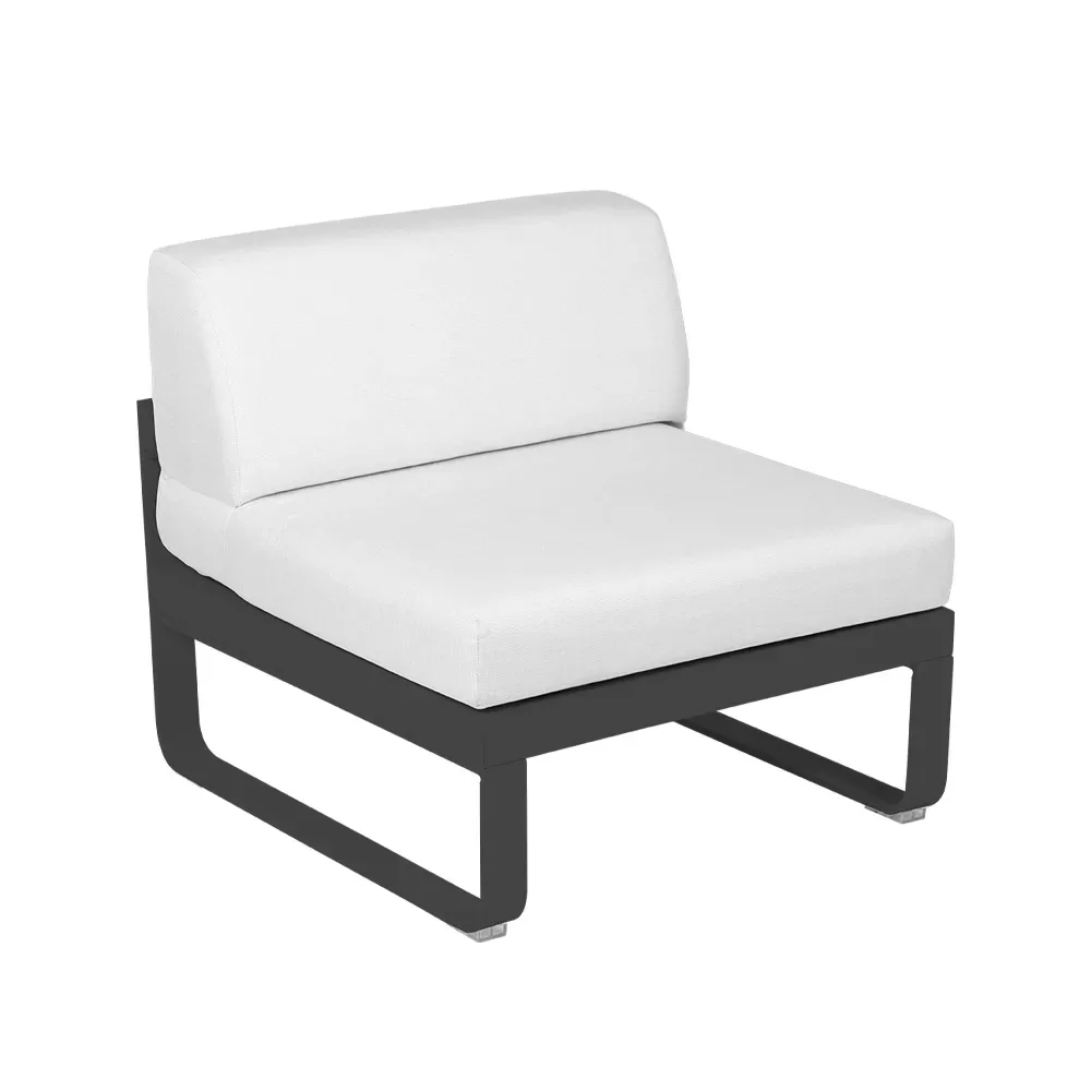 Fermob Bellevie Central modulsoffa Anthracite (grå), off-white dyna, 1-sits