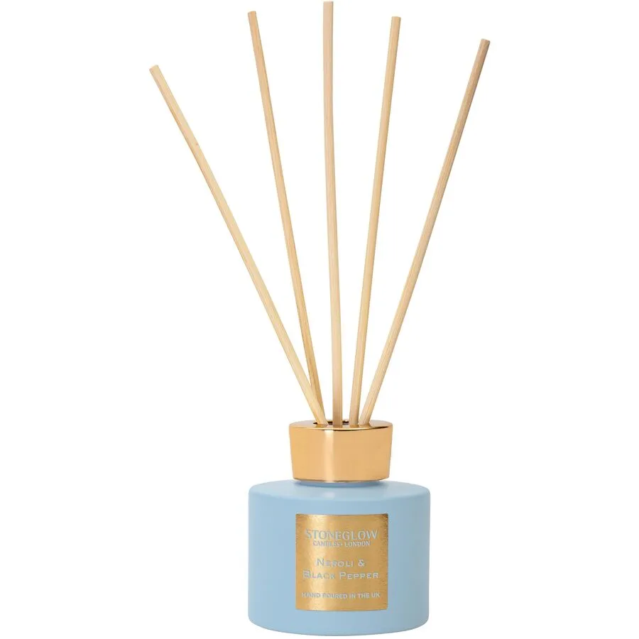 Stoneglow Raumduft Luna hellblau/gold 120 ml - Material: Glas