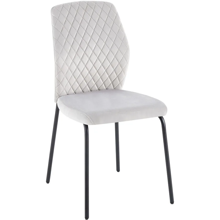 Stuhl 2er-Set Madeira grau Stoff/Stahl