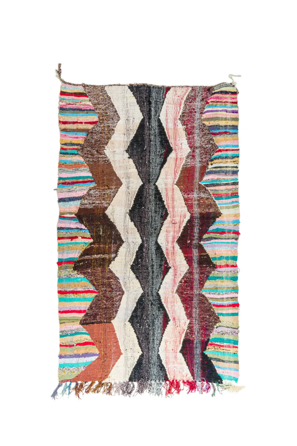 Marokkansk Boucherouite-teppe 140 x 230 cm (Størrelse: 140 x 230 cm)