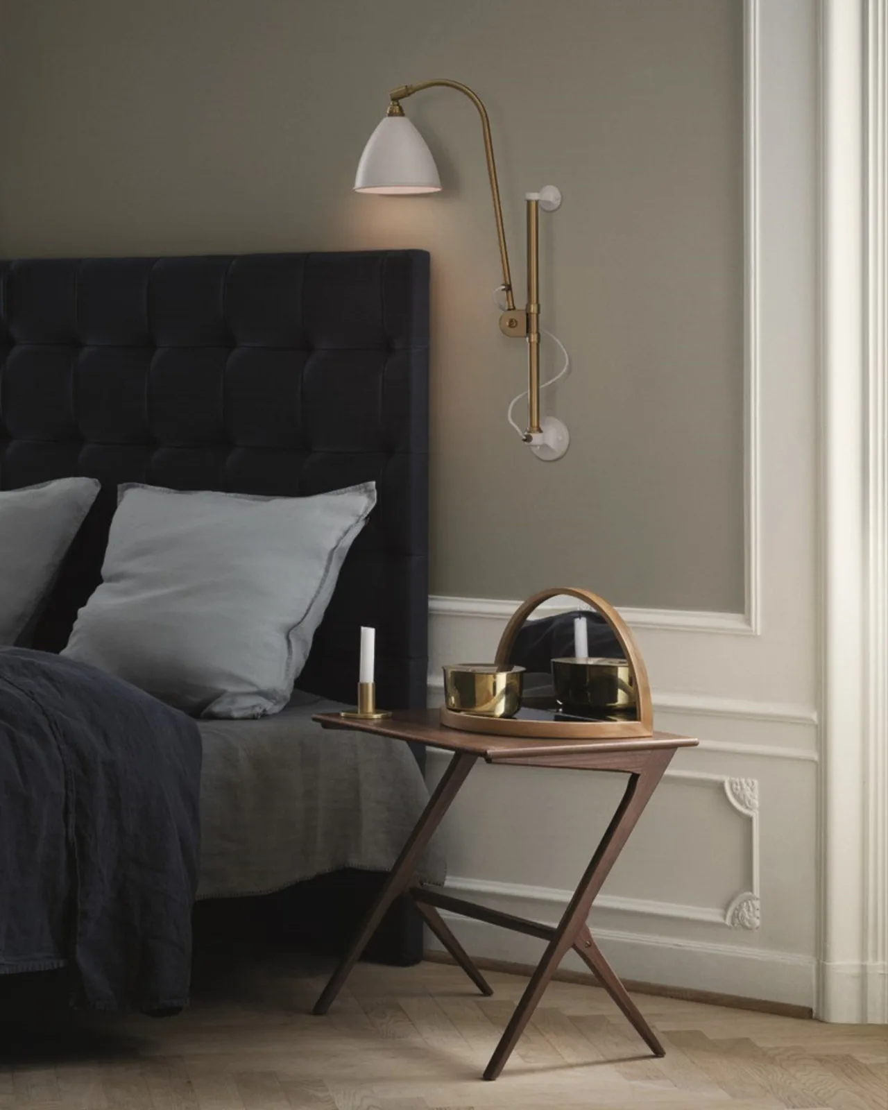 Bestlite BL5 Vegglampe Ø16 Messing/Grå - GUBI - Stue - Metall