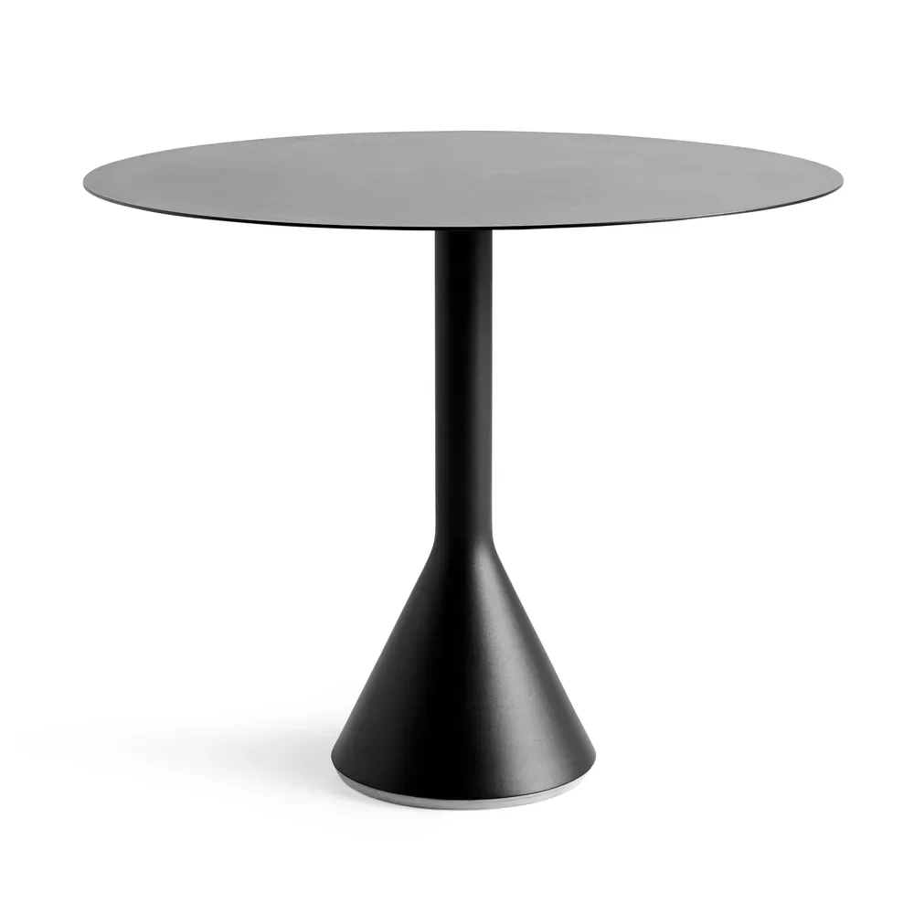 HAY Palissade Cone runder Café-Tisch Anthracite, ø90