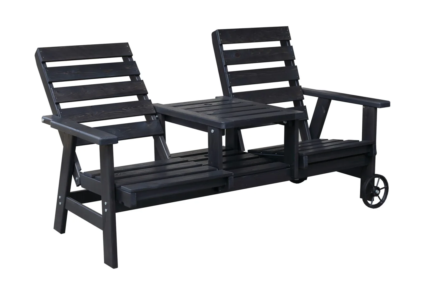 KIngdom Utebänk 177 cm - Svart