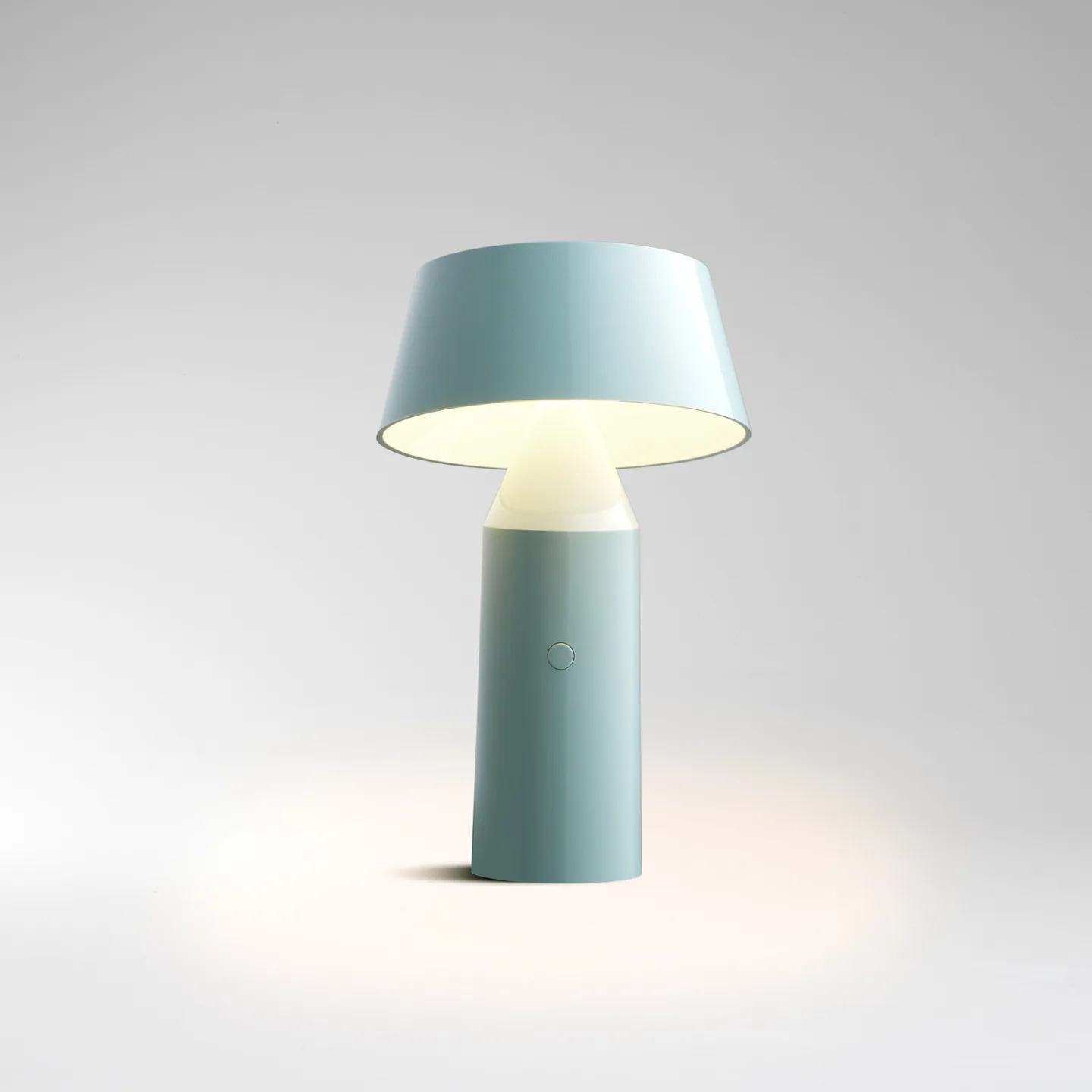 Bicoca LED-batteridriven bordslampa ljusblå - MARSET - Vardagsrum - Design - Plast - Med lampskärm
