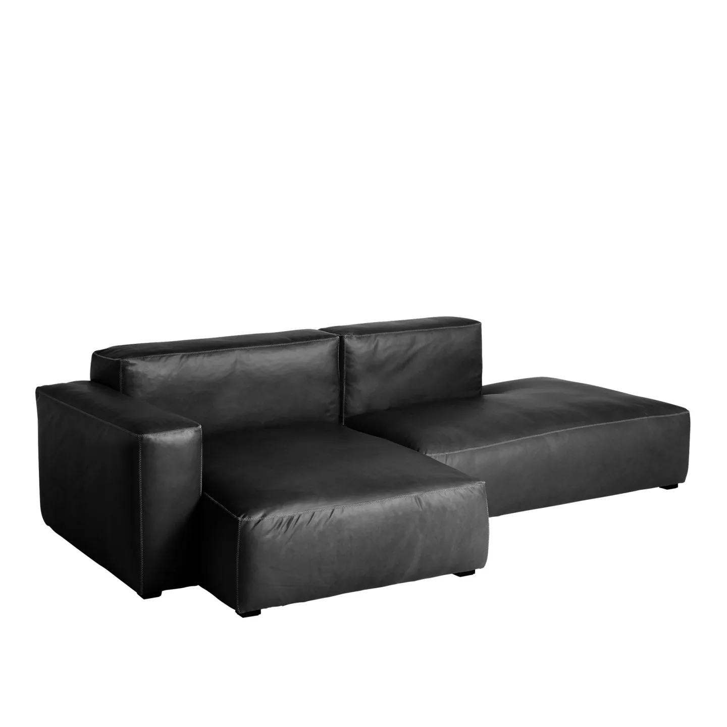 HAY - Mags Soft Low 2,5 Seater Combination 3 Left - White Stitching - Cat.6 - Sense Cognac - Soffor