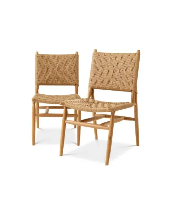 Laroc spisestol natural teak 2-sæt