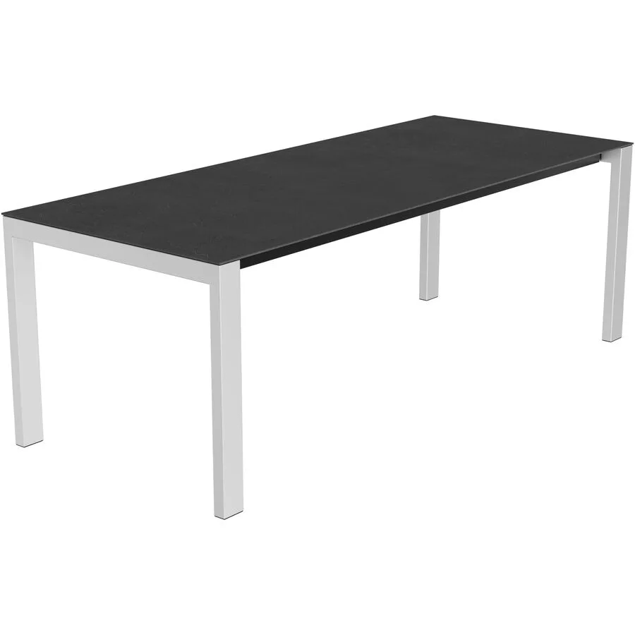 Gartentisch Panama Keramik Ocean black 220x90 cm - Farbe: Edelstahl gebürstet / Ocean black - Material: Keramik/Edelstahl - Möbel Konfigurator: