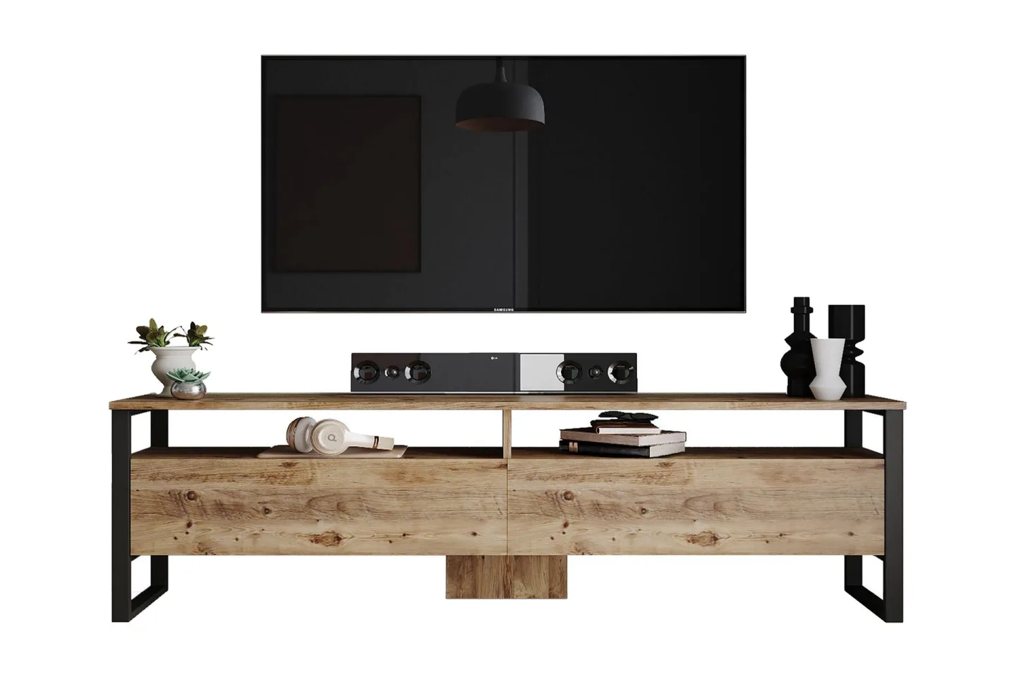 Rinorea Tv-möbelset 180x56 cm - Grön