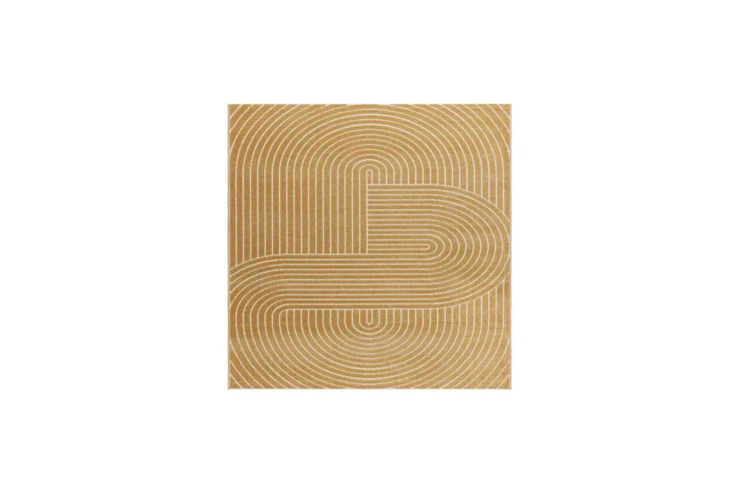 Wiltonmatta Hawaii Shape 280x280 cm, Gul - 280x280 cm, Gul