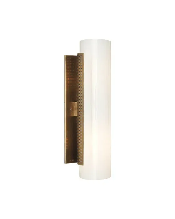 Precision Cylinder Sconce Antique-Burnished Brass