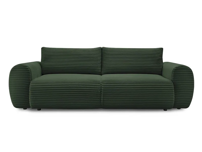 3er Sofa BOBOCHIC LUCIEN Cord-Stoff grün