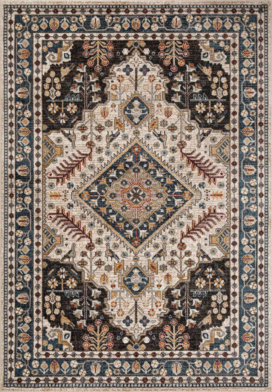 Matta Yelvi 133x190 cm - blå/beige