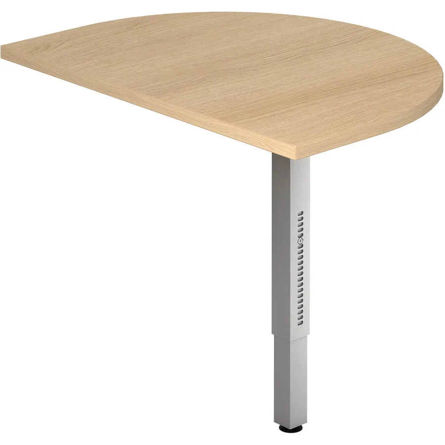 Anbautisch Office eiche Holzwerkstoff Höhenverstellbar B 60 T 80 cm