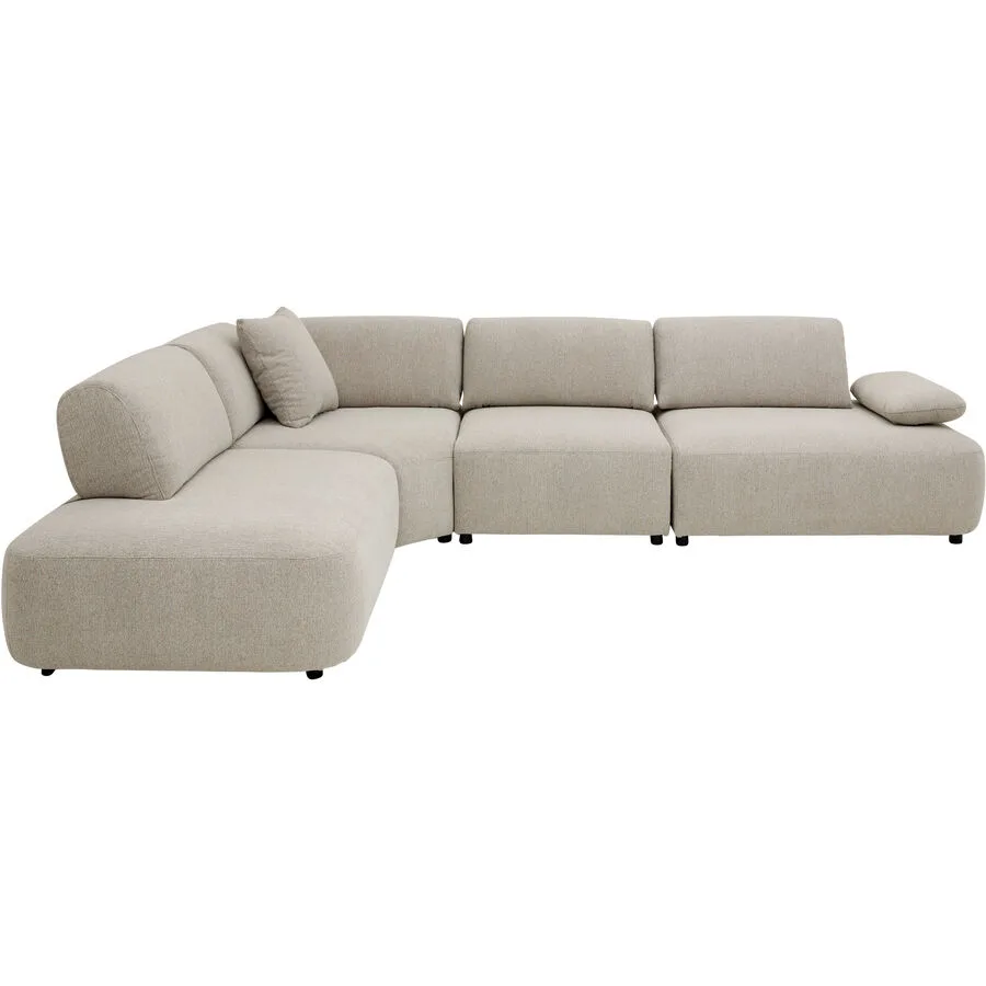 Ecksofa Vitello Beige Stoff 320 cm 240 cm