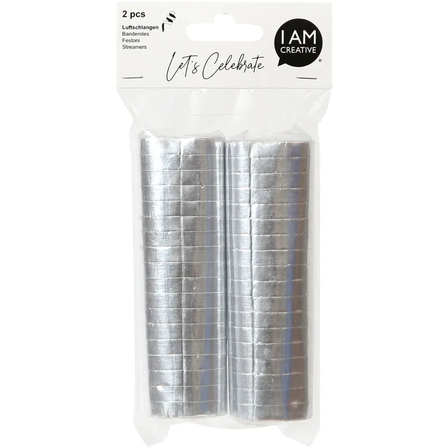 Girlande I am creative Silber Papier 21 cm