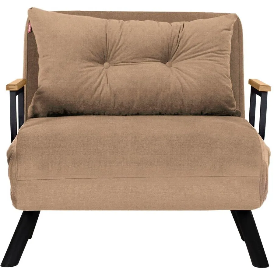 Sessel Foldbar hellbraun Polyester B 78 T 60 H 78 cm