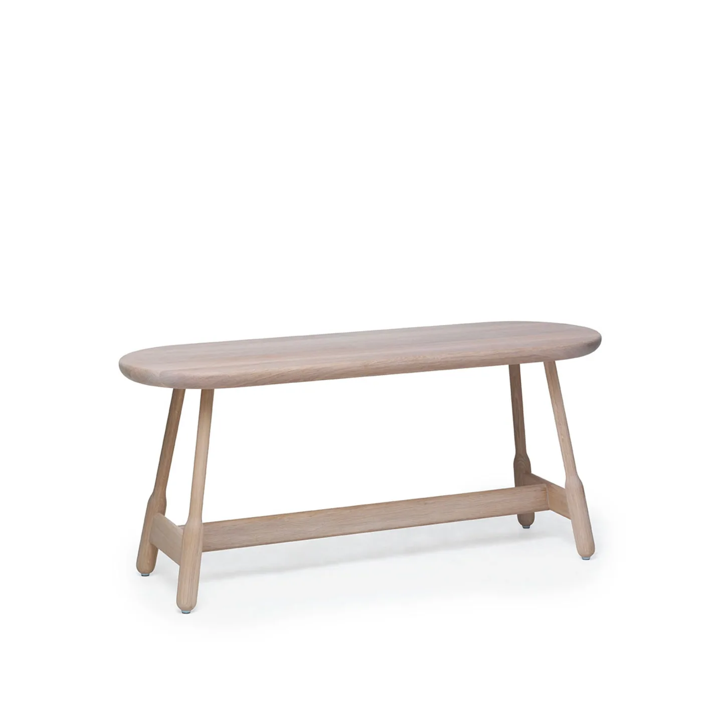 Massproductions - Albert Bench - W 110, H 500, White Oiled Oak - TV-bänkar - Chris Martin - Vit - Trä